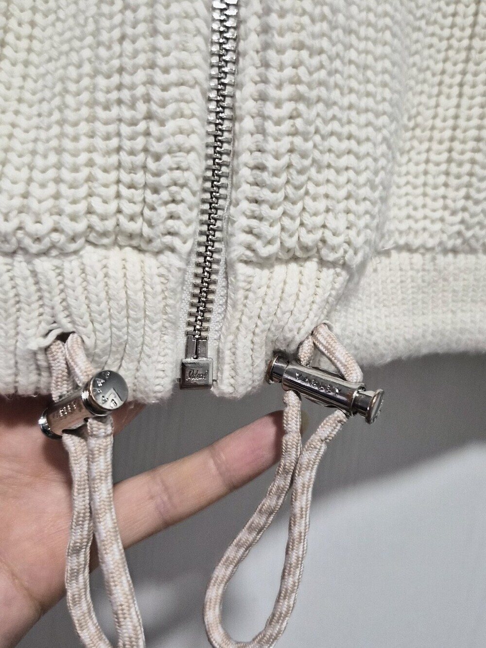 Varley Anderson Zip Through True White Knit Size Small - Picture 5 of 10